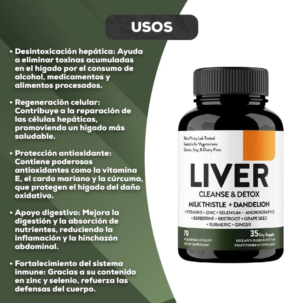 LIVER CLEANSE & DETOX (70 capsulas)
