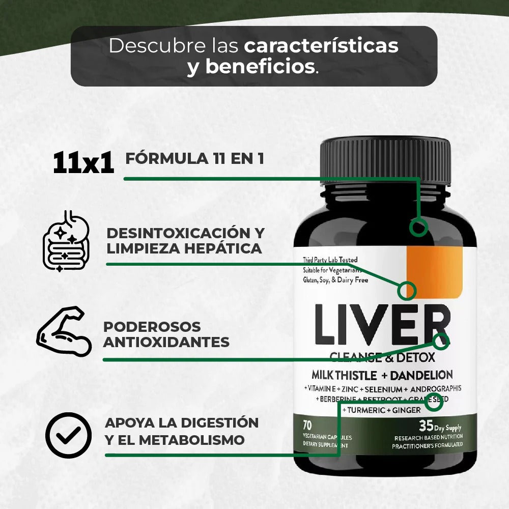 LIVER CLEANSE & DETOX (70 capsulas)